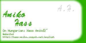 aniko hass business card